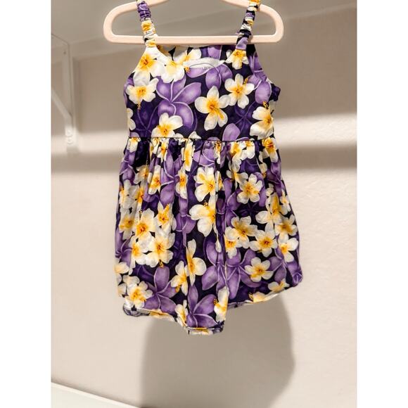 Pacific Legend Dress 12-18 mo Hawaiian Girls Purple Hibiscus Made In Hawaii - Picture 8 of 14